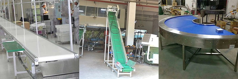 Material Handling Conveyor PVC/PU/Stainless Steel Belt Conveyor for Food Processing Industry