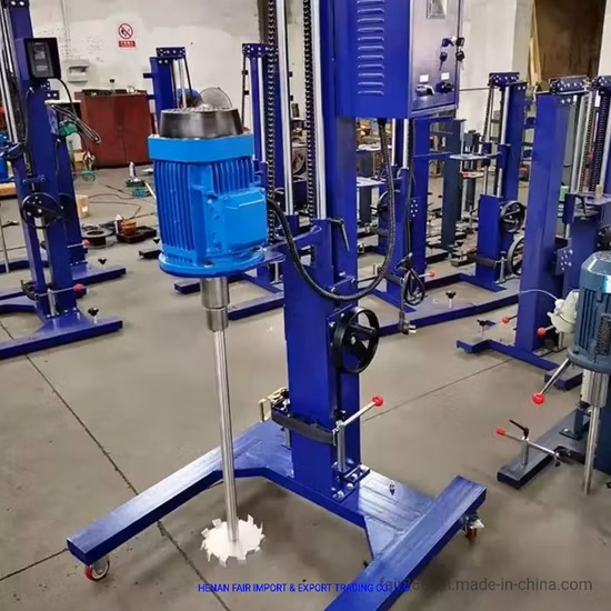 Mezclador de recubrimiento de pintura automático líquido químico agitador dispersor con elevación hidráulica eléctrica