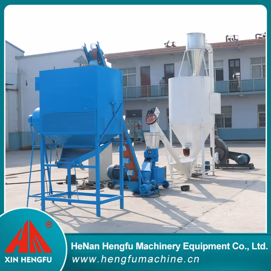 Línea de producción plana de la máquina de la pelotilla del pienso del ganado de las aves de corral