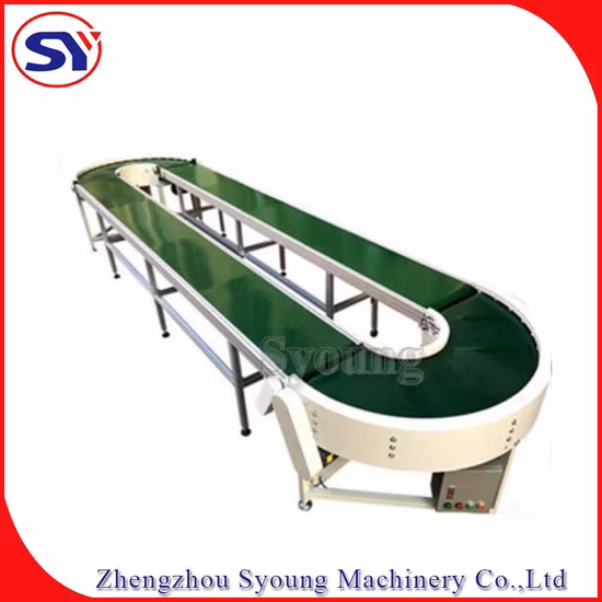 Transportador de correa de goma/PVC/PU de alimentos Hygeian antibacteriano para pastel de galletas de pan