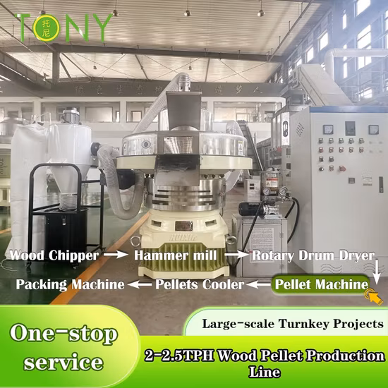 Línea de producción de pellets de aserrín Yfk450