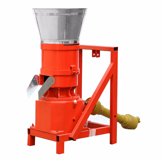 Prensa de pellets de madera impulsada por rodillos Máquina para fabricar pellets de biomasa para uso doméstico