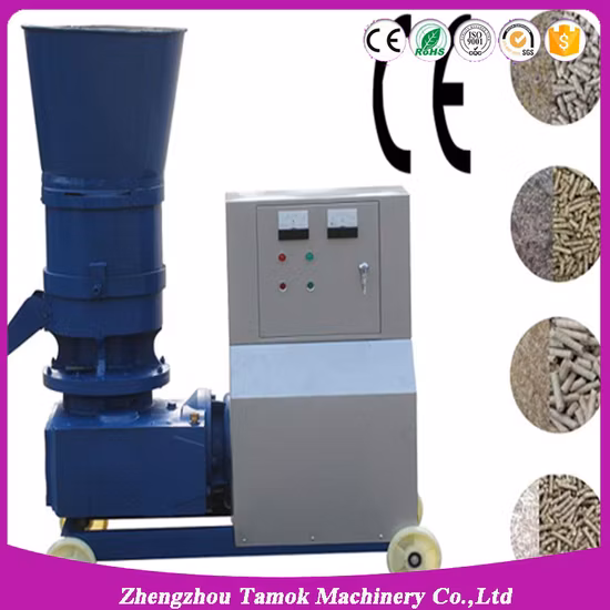 Molino de pellets de alimentación de la máquina peletizadora de matriz plana