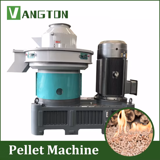 Máquina de pellets de madera de biomasa de Vangton/Cadena de máquinas de producción de pellets de biocombustible